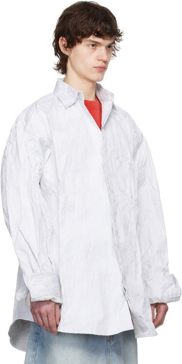 Košeľa VETEMENTS Vetements Runway Metalized Wrinkled Shirt Biela | UA66SH110W, 1