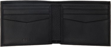 Peňaženka BOSS Black Leather Logo Lettering Wallet Čierna | 50529512, 2
