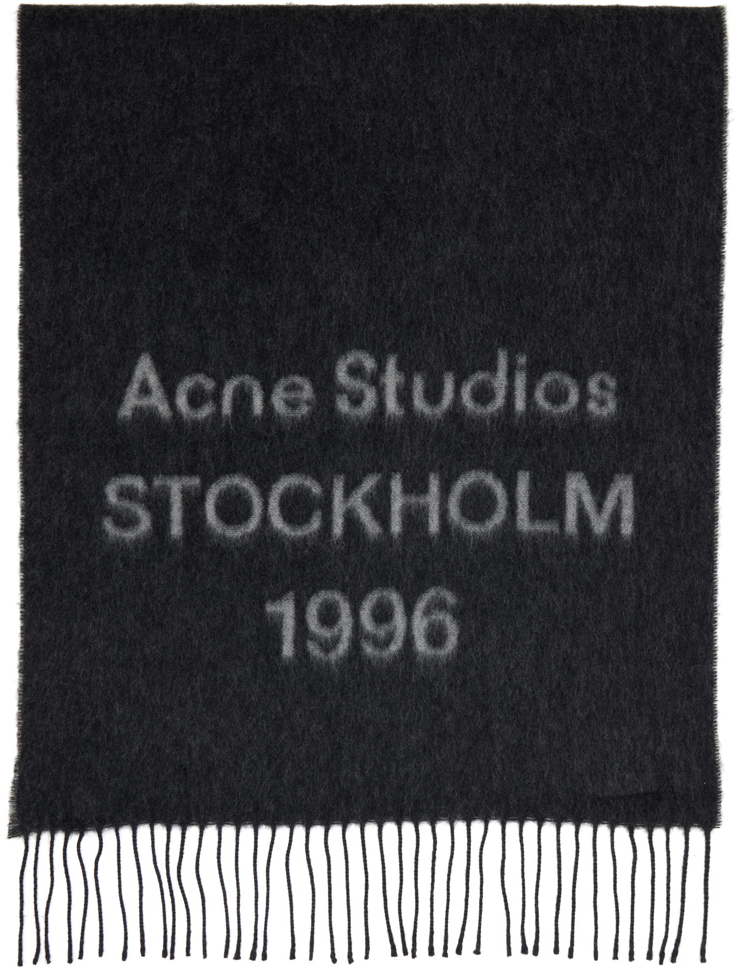 Šál Acne Studios Acne Studios Logo Jacquard Scarf Čierna | CA0367-, 0