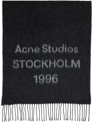 Šál Acne Studios Acne Studios Logo Jacquard Scarf Čierna | CA0367-, 0