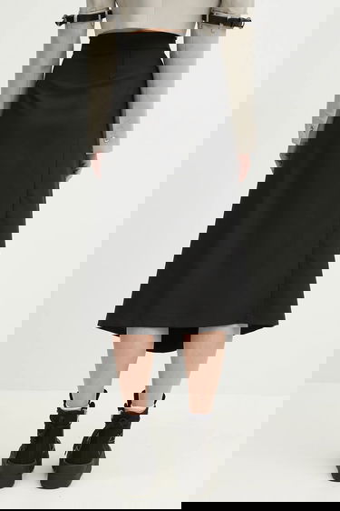 Sukňa KENZO Kenzo Midi A-Line Draped Skirt Čierna | FF52JU3149RA.99, 2