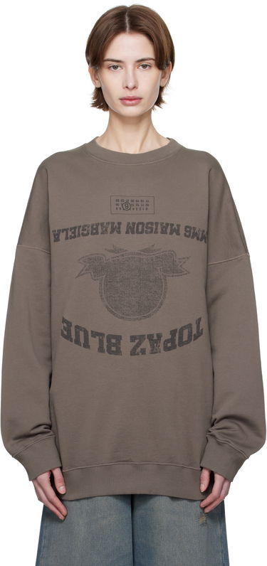 Sveter Maison Margiela MM6 Maison Margiela Printed Sweatshirt Hnedá | SH0GU0023 M25012, 0