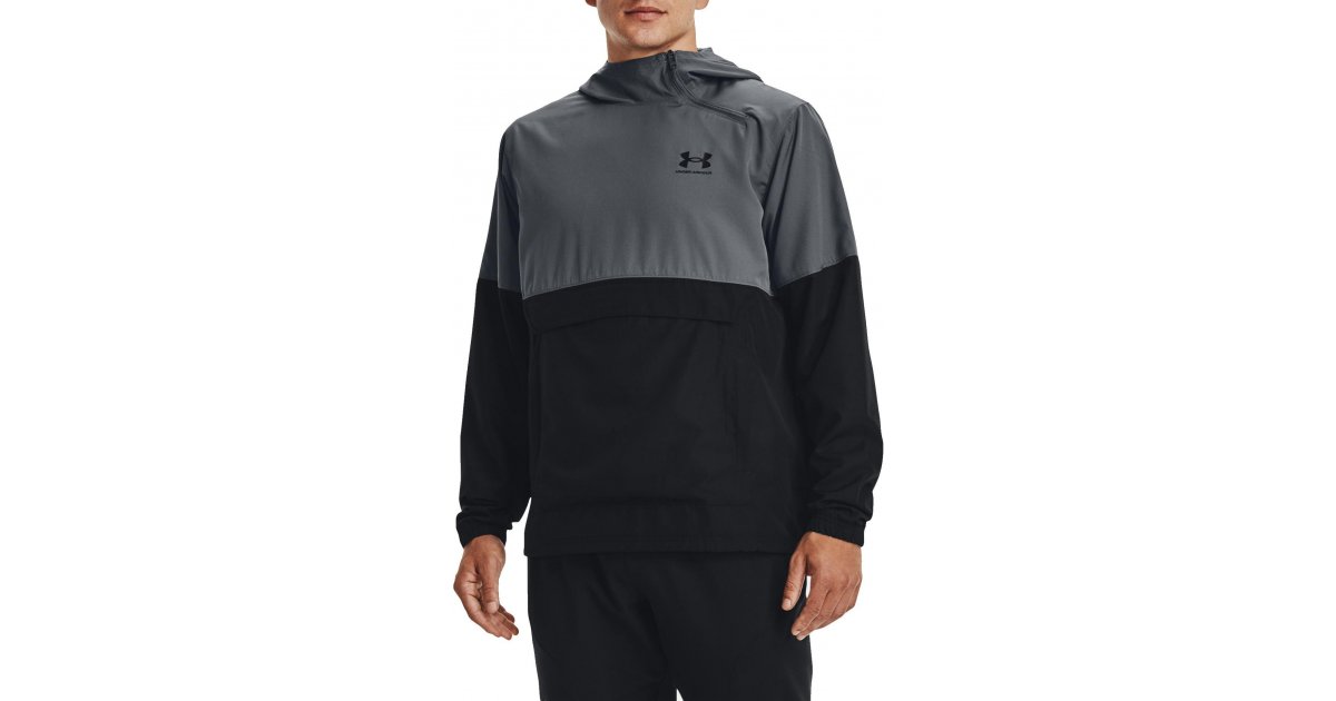 Vetrovka Under Armour Woven Asymmetrical Zip Pullover Jacket Šedá | 1370500-012, 1