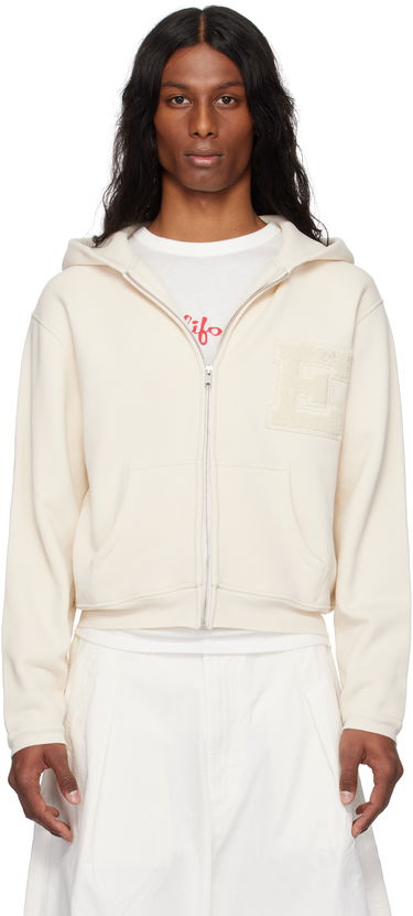 Mikina ERL ERL Varsity Zip-Up Hoodie Biela | ERL10T023, 0