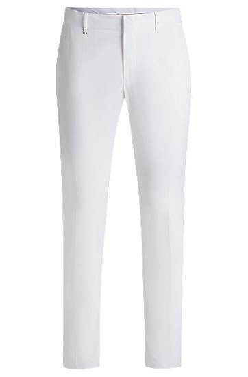 Nohavice BOSS Comfort-Stretch Cotton Formal Trousers Biela | 50539970, 0
