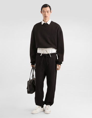 Mikina Dolce & Gabbana Dolce & Gabbana Long-Sleeved Cropped Sweatshirt Čierna | G9BVHTG7PLAN0000, 1