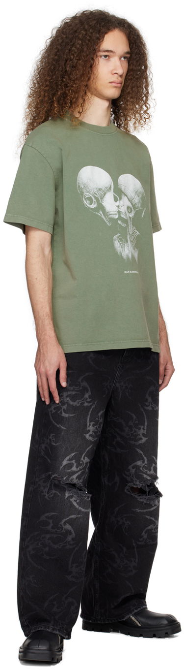 Tričko Han Kjøbenhavn Han Kjobenhavn Aliens Kissing T-Shirt Zelené | M-133228, 3