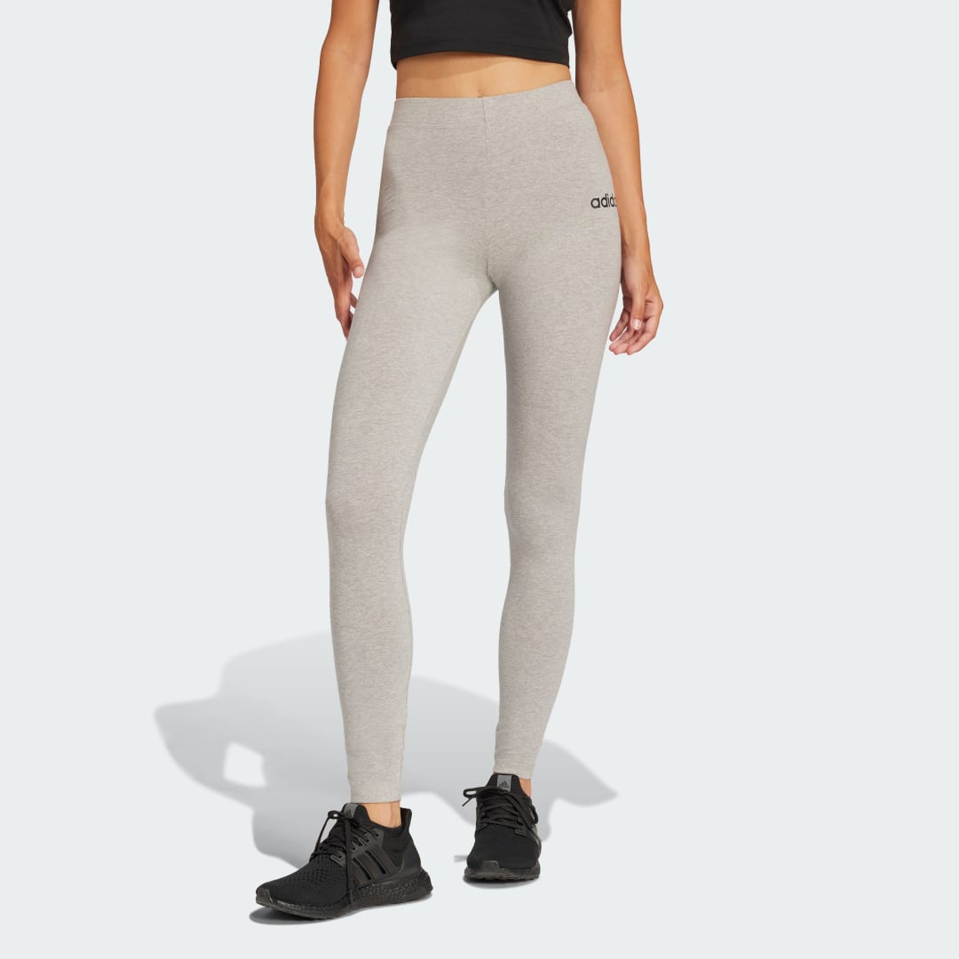 Legíny adidas Performance Essentials Linear Cotton Leggings Šedá | JD3151, 0
