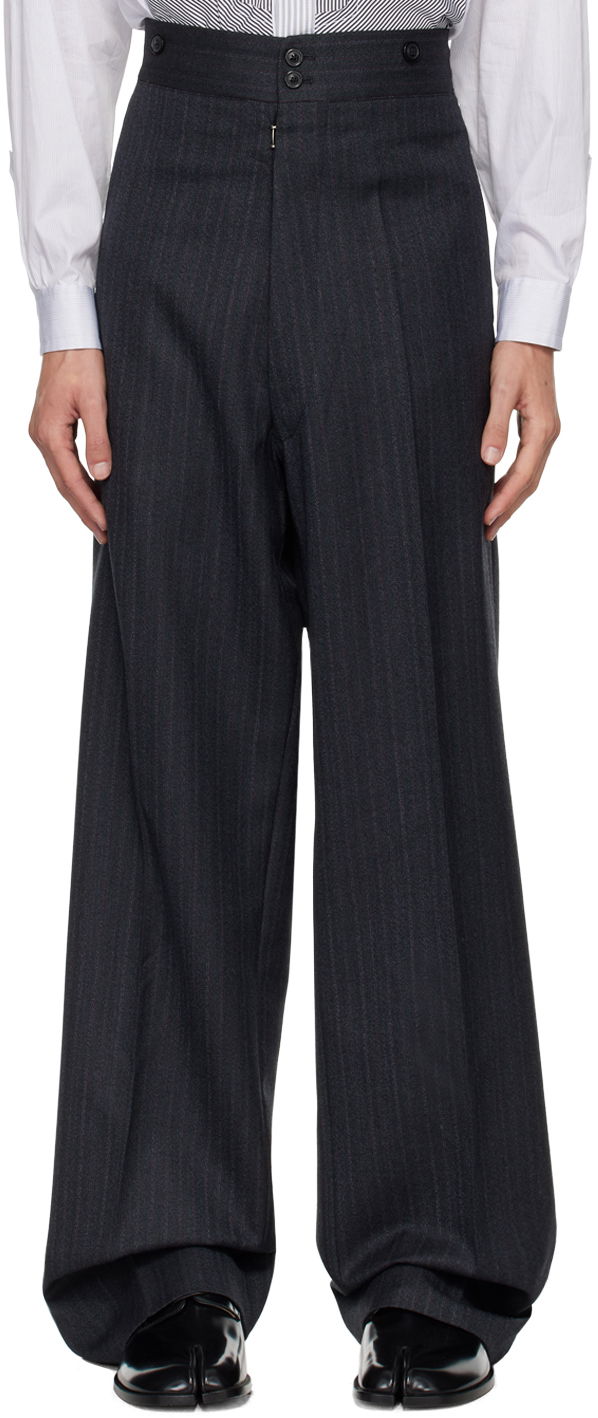 Nohavice Maison Margiela Black Pleated Trousers Čierna | S50KA0654 M35203, 0