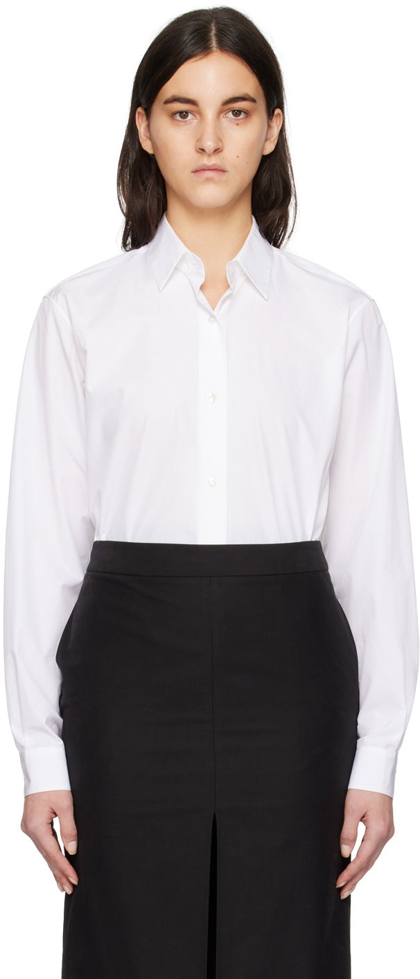 Košeľa The Row Long Sleeve Button Up Shirt Biela | 6970-W2439, 0