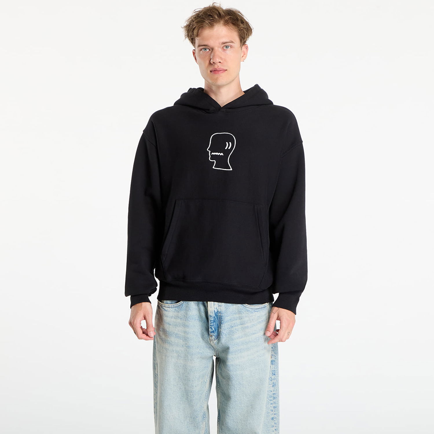 Mikina Brain Dead Logo Head Hoodie Black Čierna | BDF24T09004530BK01, 0