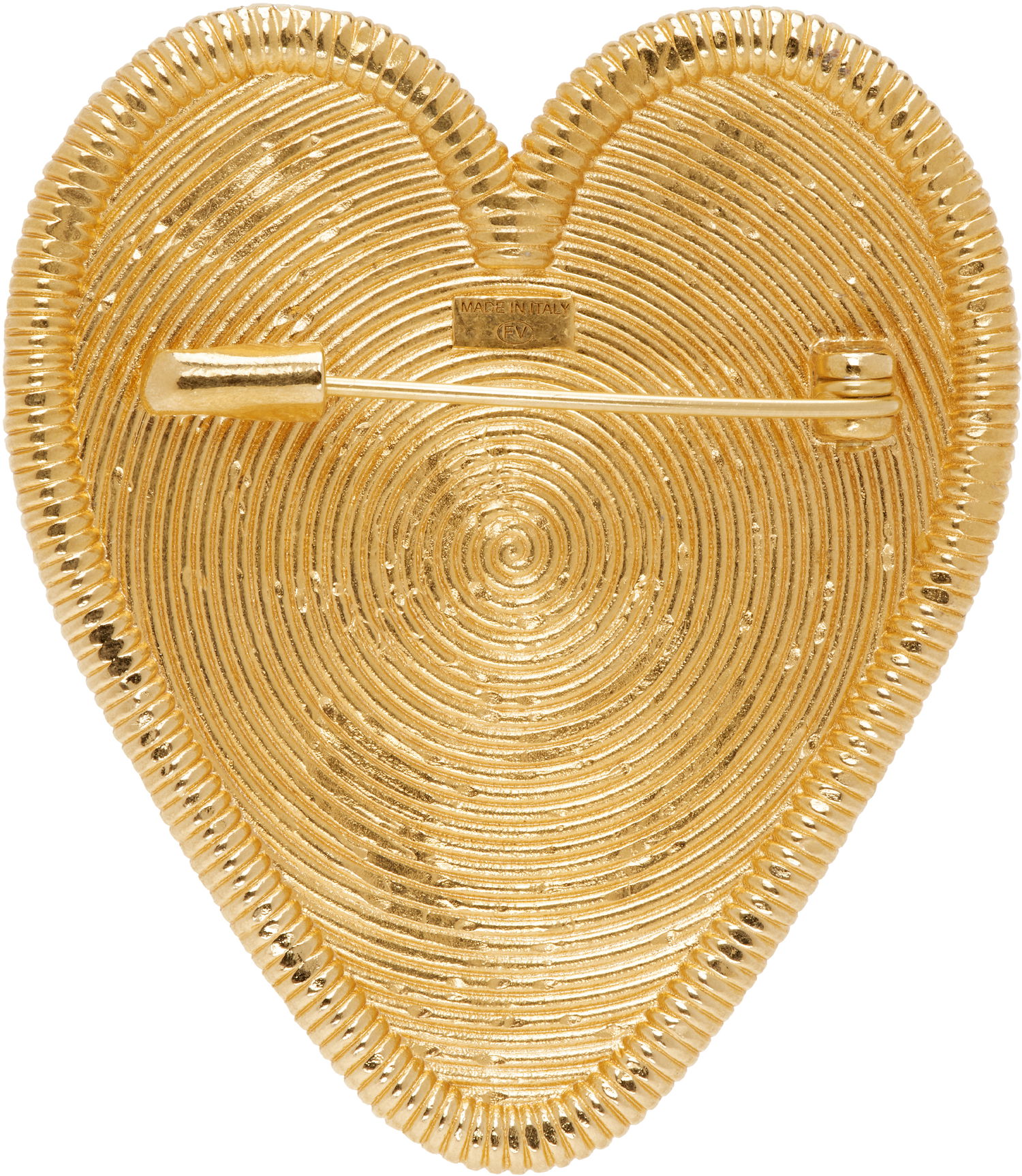 Spona Valentino Valentino Garavani Fil Perdu Gold-Tone Heart Brooch Metalická | 6W0J0Z95MET, 1
