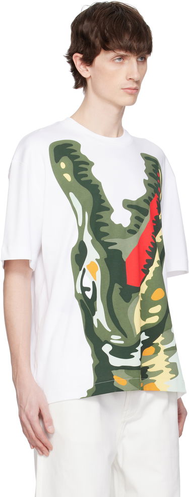 Tričko Lacoste Lacoste Lafayette Graphic T-Shirt Biela | TH6773, 1