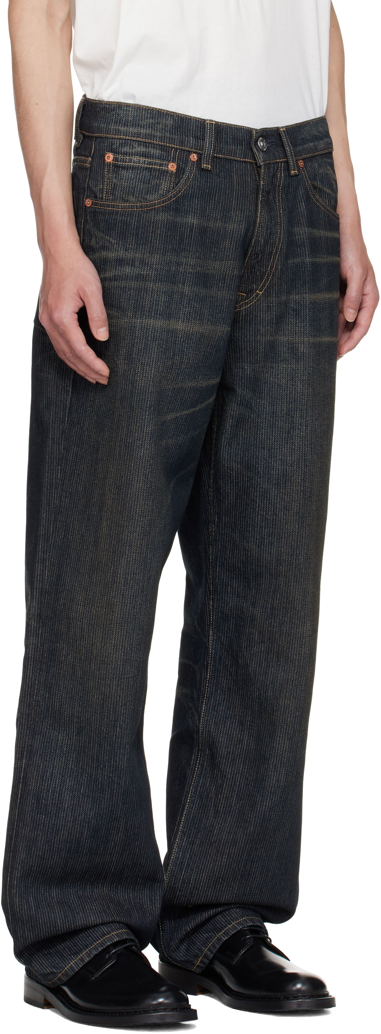 Džínsy OUR LEGACY OUR LEGACY Third Cut Striped Jeans Modrá | M4255TC, 1