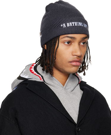 Kulicha BAPE 'A Bathing Ape' Knit Beanie Šedá | 001HTL801005M, 1