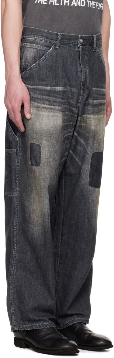Džínsy Neighborhood Neighborhood Savage LW Painter Denim Jeans Šedá | 251SPNH-PTM03, 1