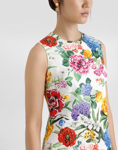Šaty Dolce & Gabbana Dolce & Gabbana Brocade Floral Print Midi Dress Rôznofarebný | F6K0BTFSFOAHA5KU, 3