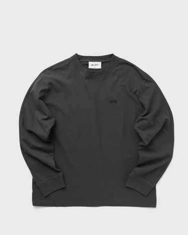 Tričko ØLÅF Long Sleeve Signature T-Shirt Čierna | M220110-CHARCOAL, 0