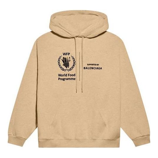 Mikina Balenciaga World Food Programme Medium Fit Hoodie Béžová | 600583TJVK49605