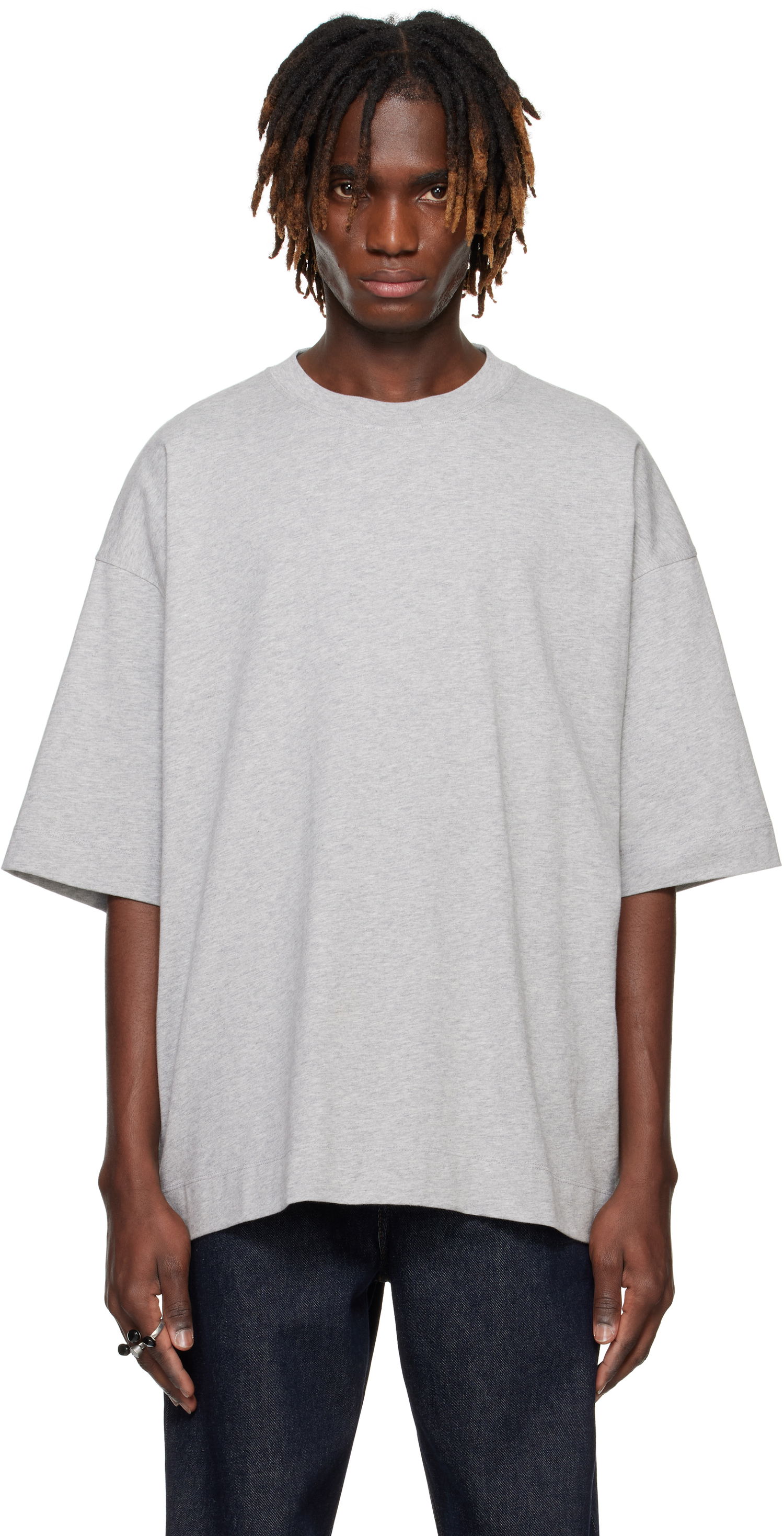Tričko Dries Van Noten Dries Van Noten Oversized T-Shirt Šedá | 251-021113-1603, 0