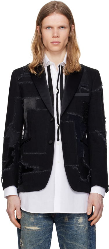 Bunda Junya Watanabe Junya Watanabe Patchwork Blazer Čierna | WO-J033-051, 0