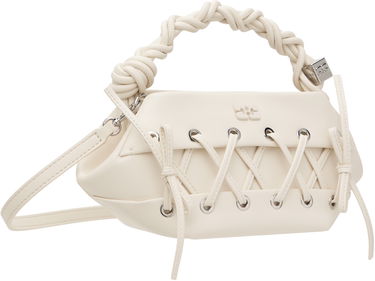 Kabelka GANNI GANNI Mini Lace-Up Bou Bag Biela | A6847, 1