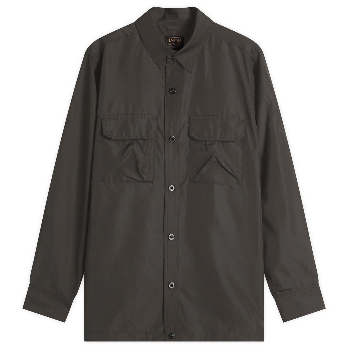 Košeľa TAION Military Pocket Shirt, Size Large Šedá | TAION-109SHNDML-2-BLK, 1