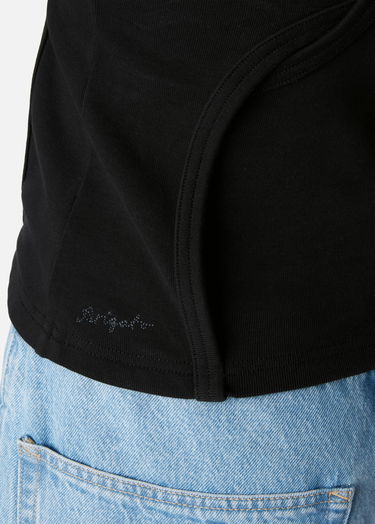 Tielko AXEL ARIGATO Rina Ribbed Layered Tank Top Čierna | A3422002, 7