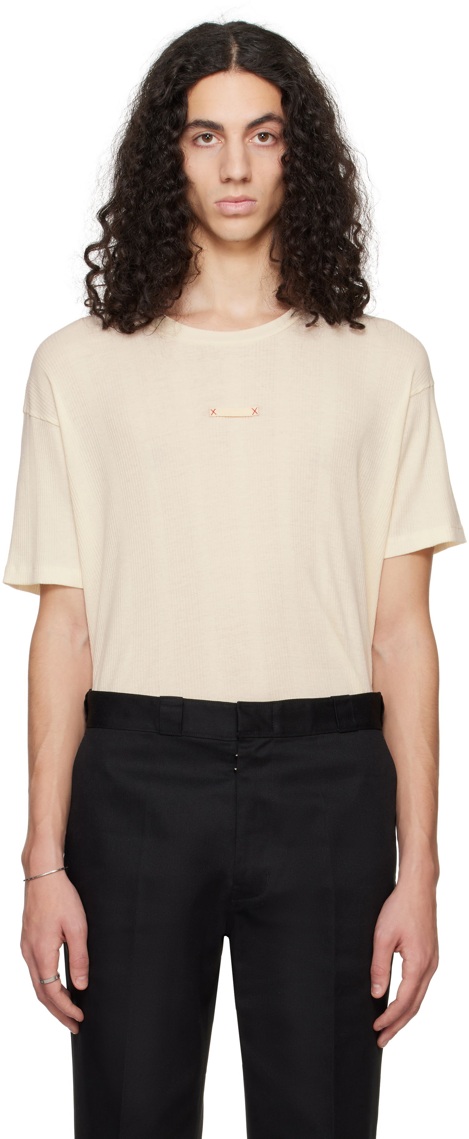 Tričko Maison Margiela Maison Margiela Patch T-Shirt Béžová | S50GC0712 M20060, 0