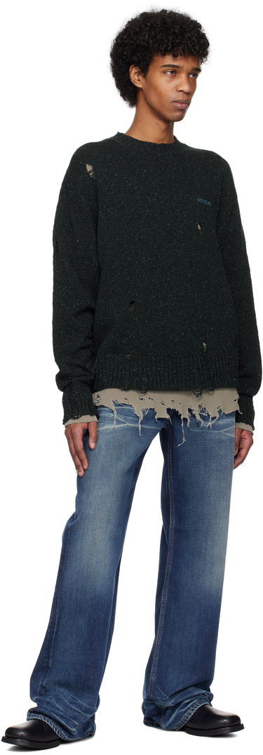 Sveter We11done We11done Grunge Knit Sweater Zelené | WD-KT0-25-621-U-NV, 3