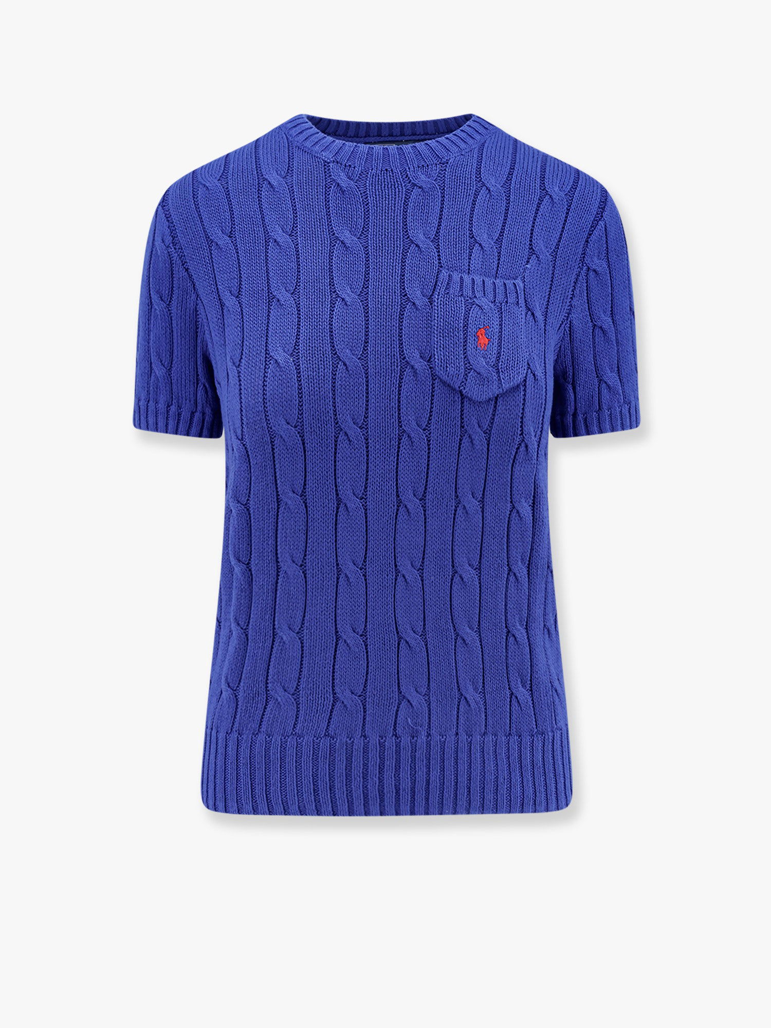 Sveter Polo by Ralph Lauren Women's Cable-Knit Cotton Sweater with Pocket by Polo Ralph Lauren Modrá | 211895379013, 0