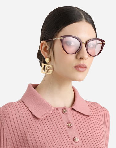 Slnečné okuliare Dolce & Gabbana Dolce & Gabbana DNA Cat Eye Sunglasses Vínová | VG4492VP1P59V000, 1