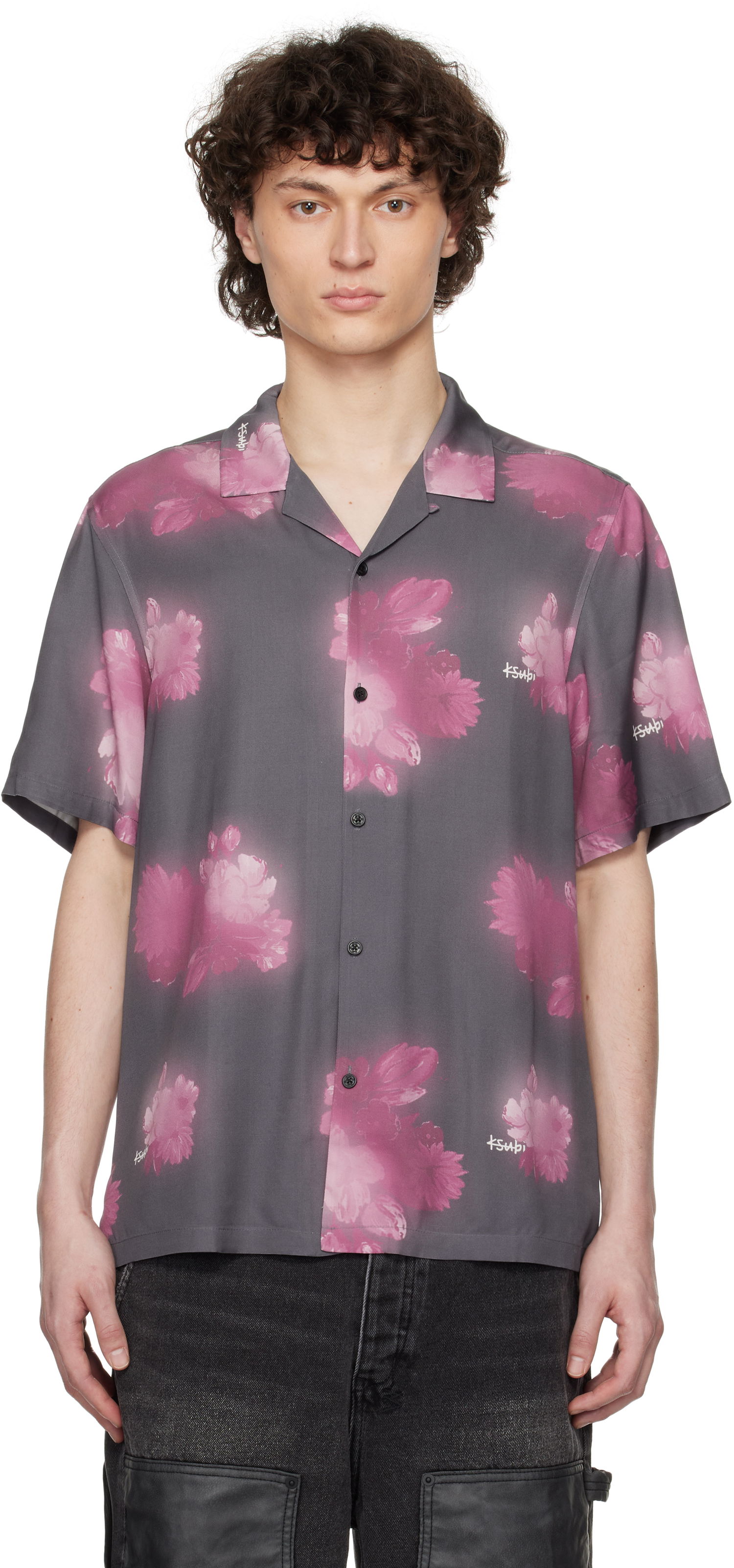 Košeľa Ksubi Ksubi Cursed Resort Short Sleeve Shirt Šedá | MSP25SH007, 0