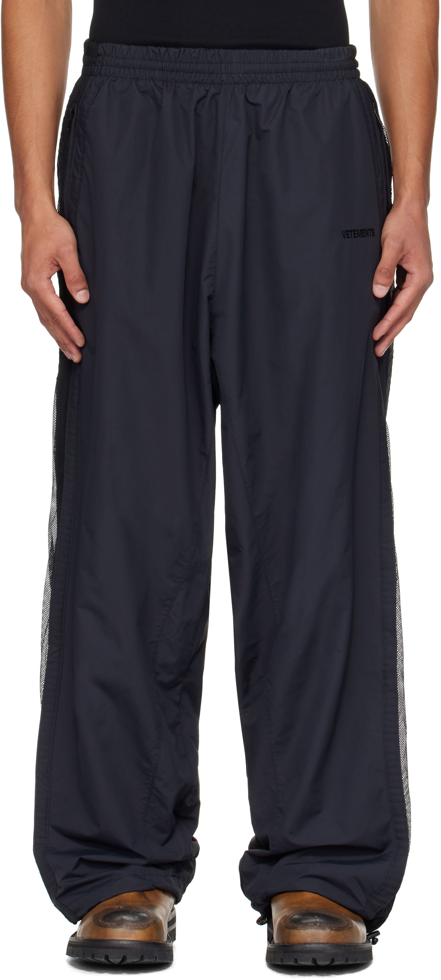 Tepláky VETEMENTS VETEMENTS Mesh Panel Track Pants Čierna | UH76GP700B, 0