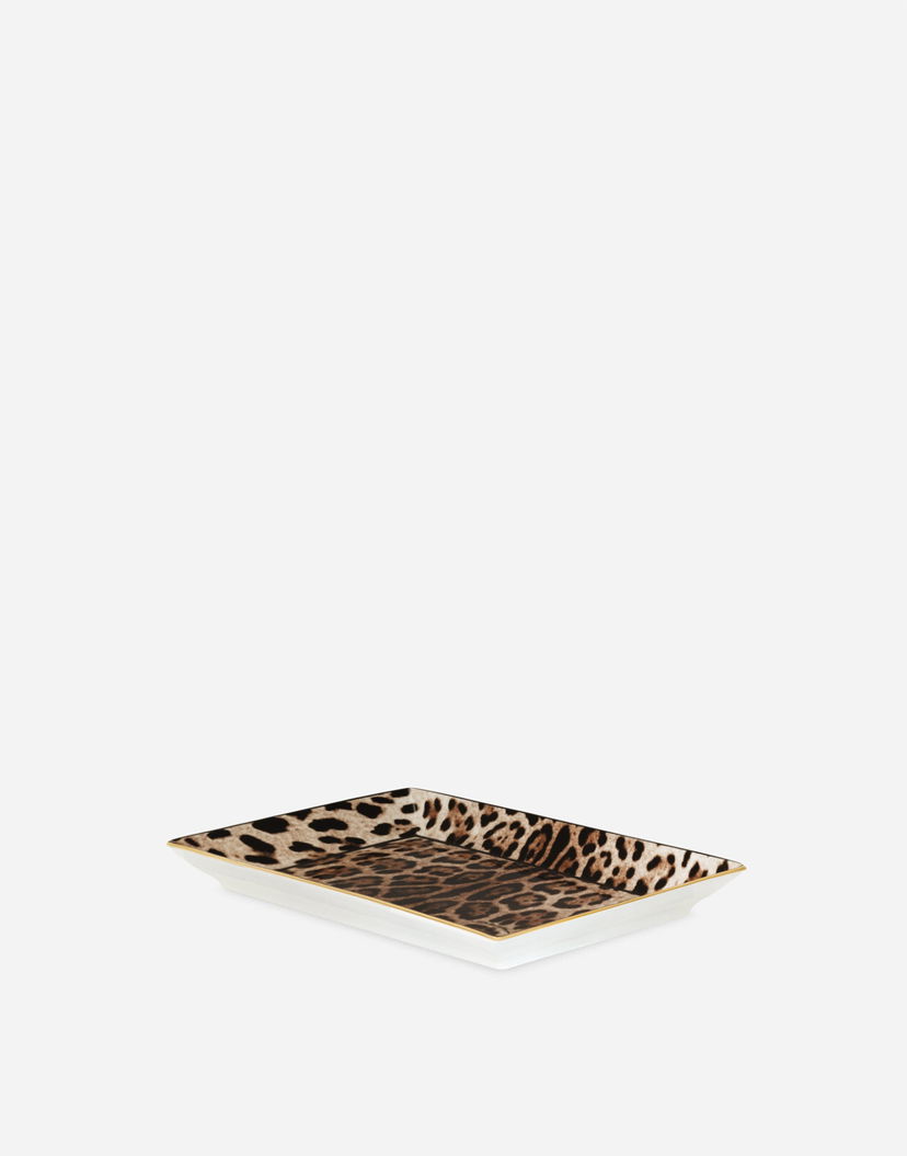 Home decor Dolce & Gabbana Leopard Print Porcelain Trinket Dish Rôznofarebný | TCC199TCAMUUL003