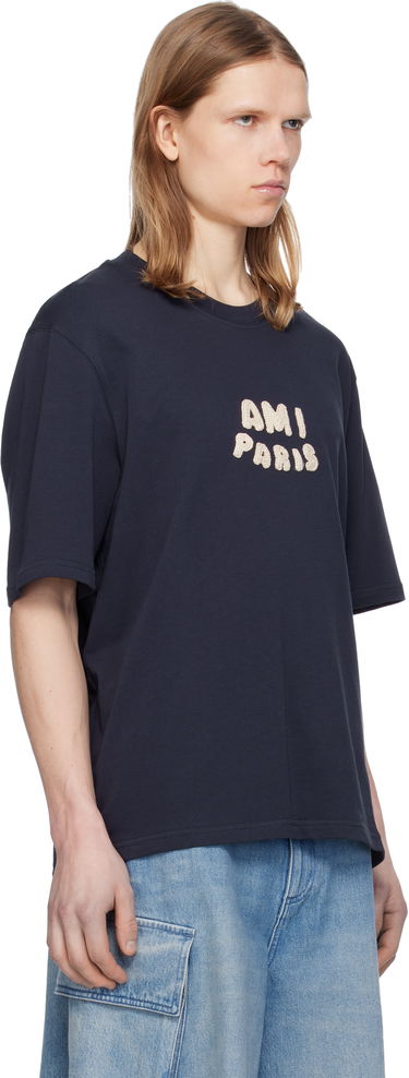 Tričko AMI AMI Paris Cotton Patch T-Shirt Navy | UTS075.726, 1