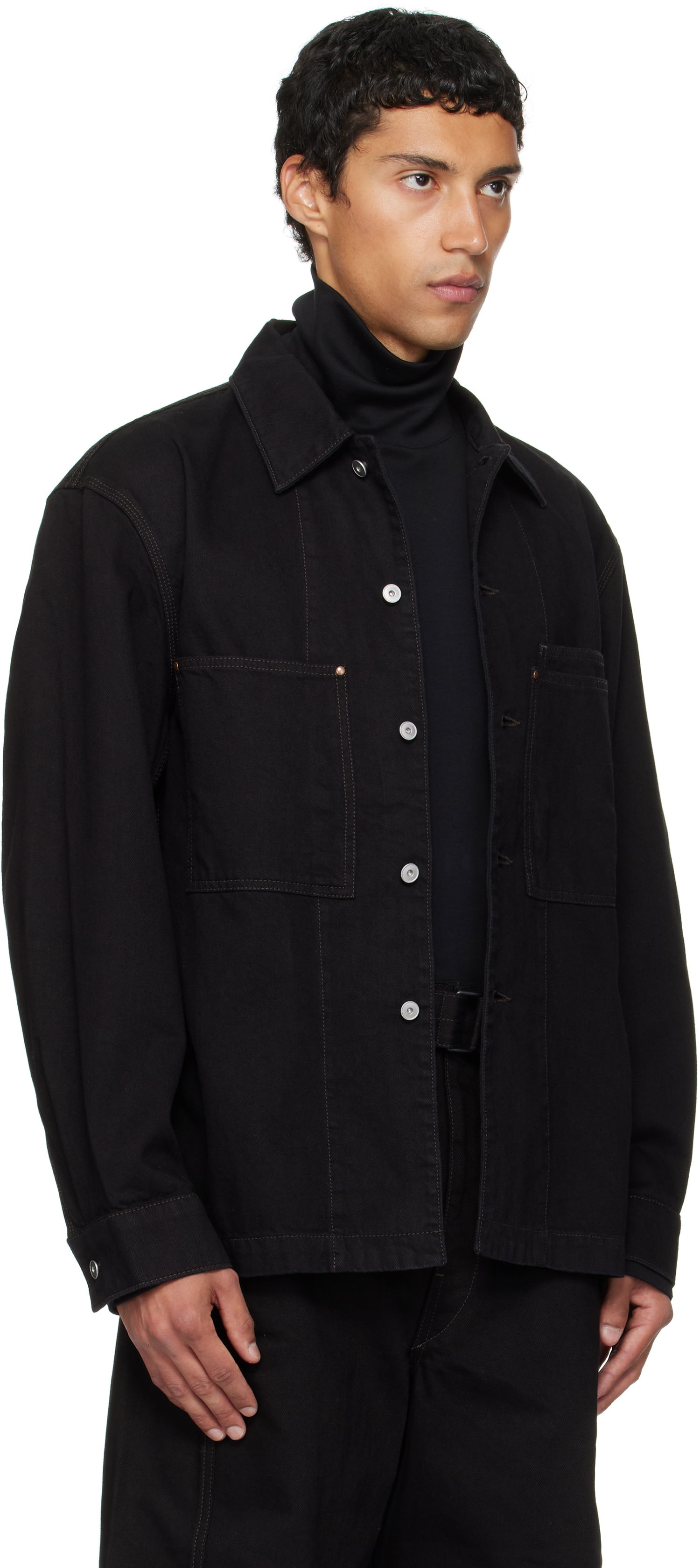Košeľa LEMAIRE Lemaire Workwear Denim Overshirt Čierna | OV1024 LD1064, 1