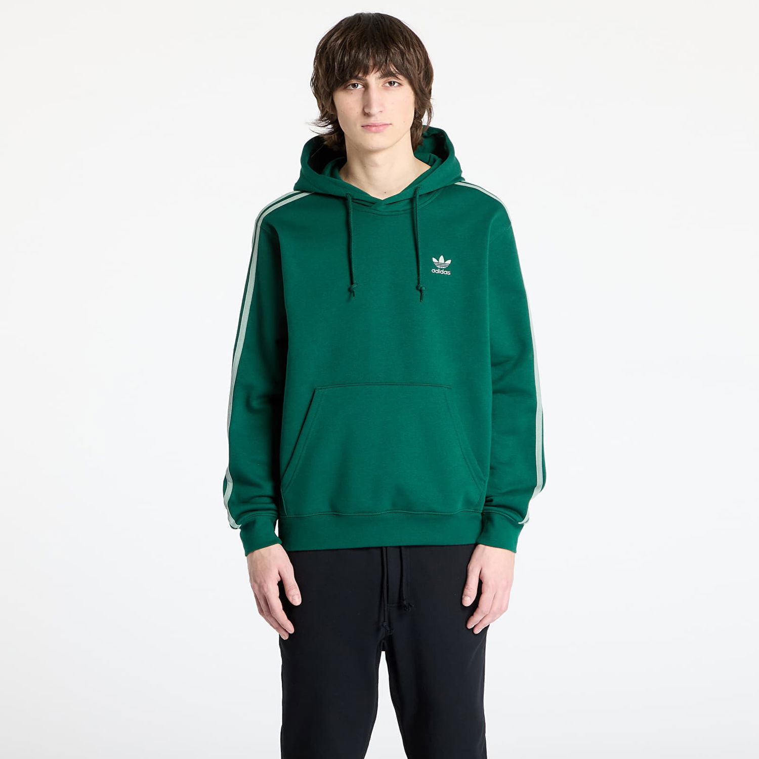 Mikina adidas Originals Adicolor Classics 3-Stripes Hoodie Zelené | JP1001, 0