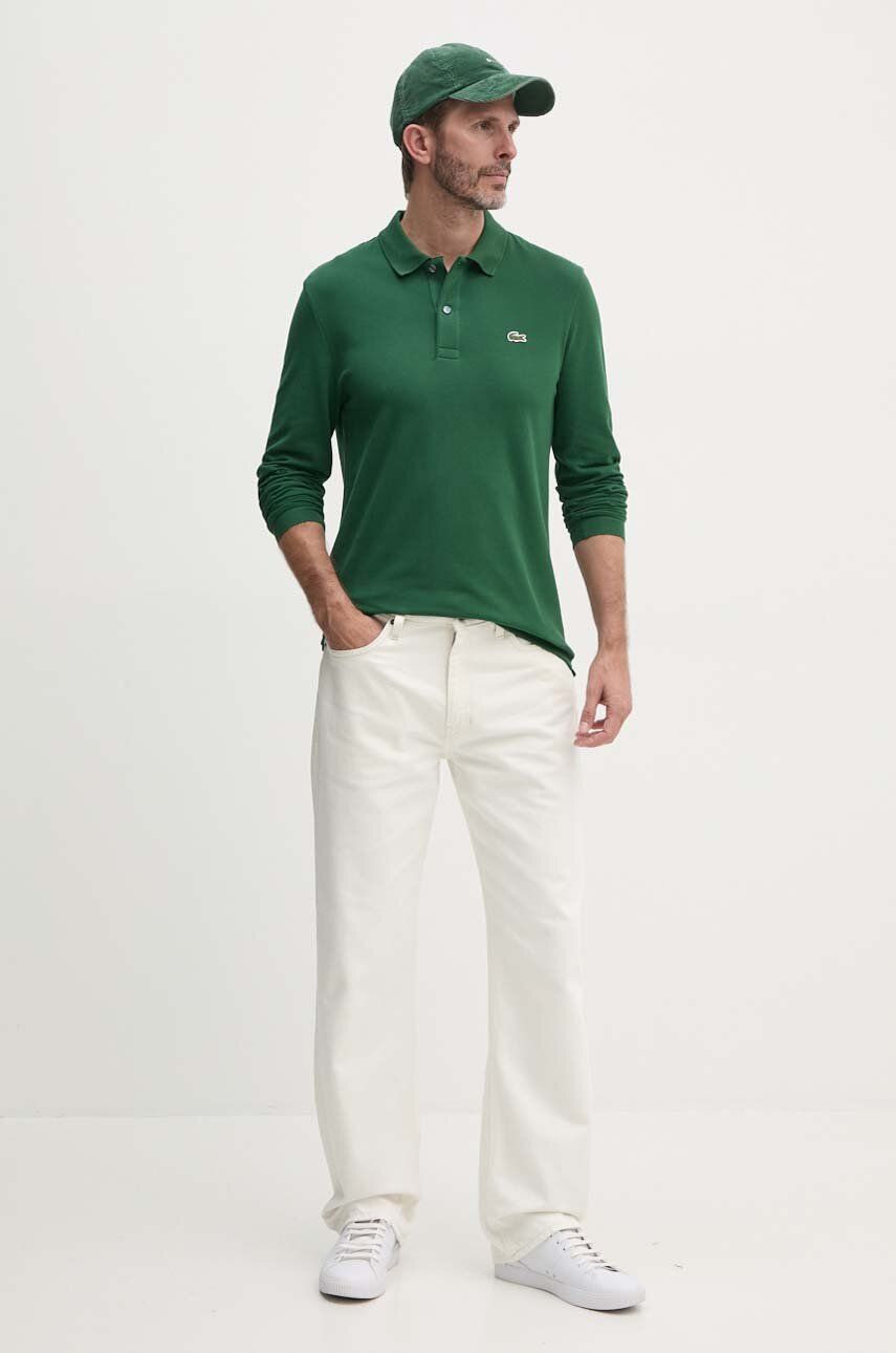 Polo tričko Lacoste Long Sleeve Polo Zelené | PH4013, 1