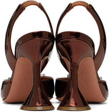 Tenisky a topánky Amina Muaddi Sling 95 Metallic Leather Pumps Hnedá | BEGUM SLING CL MIRROR, 1