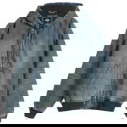 Hilham Hooded Denim Jacket, Size Large