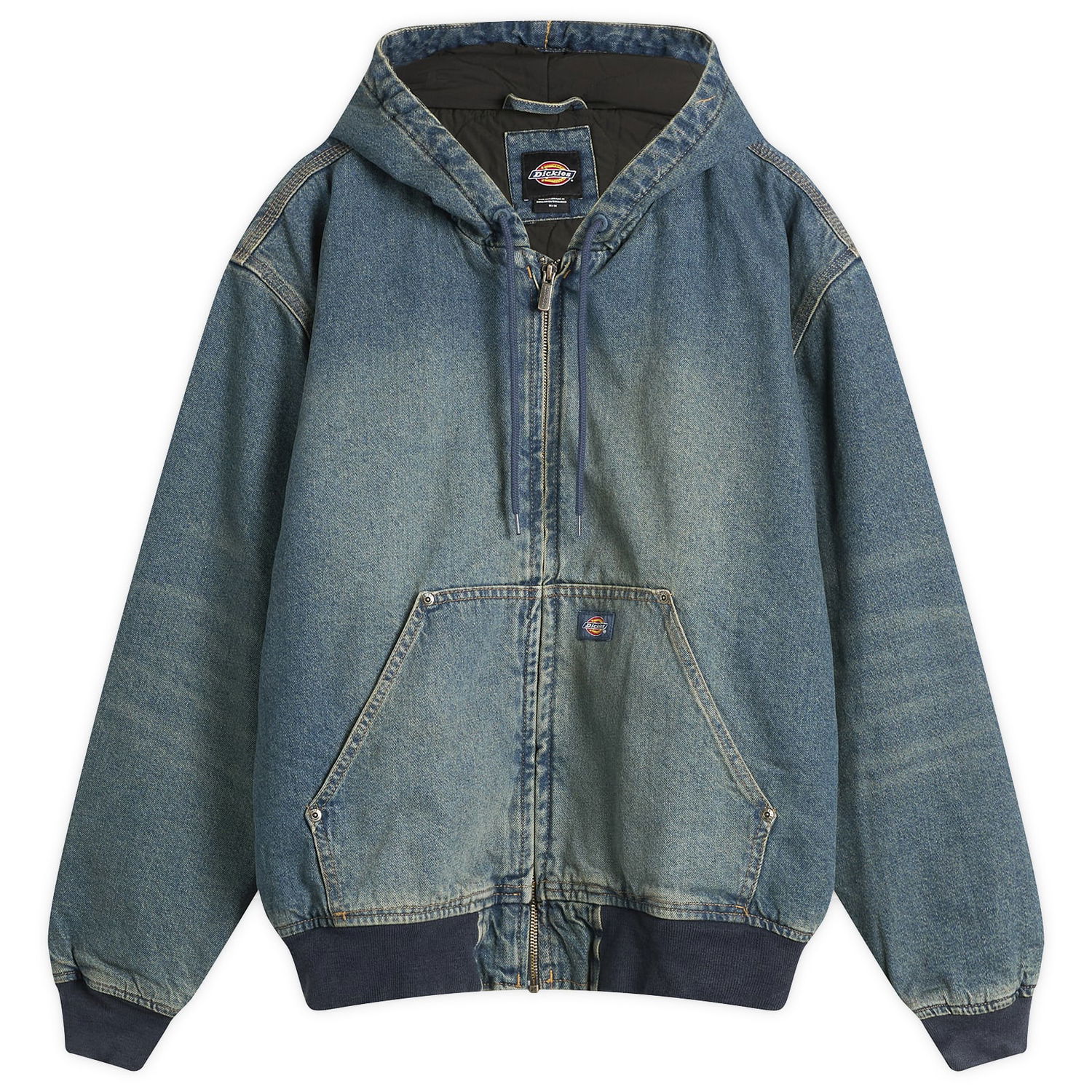 Bunda Dickies Hilham Hooded Denim Jacket, Size Large Modrá | DK0A87OAL231, 0