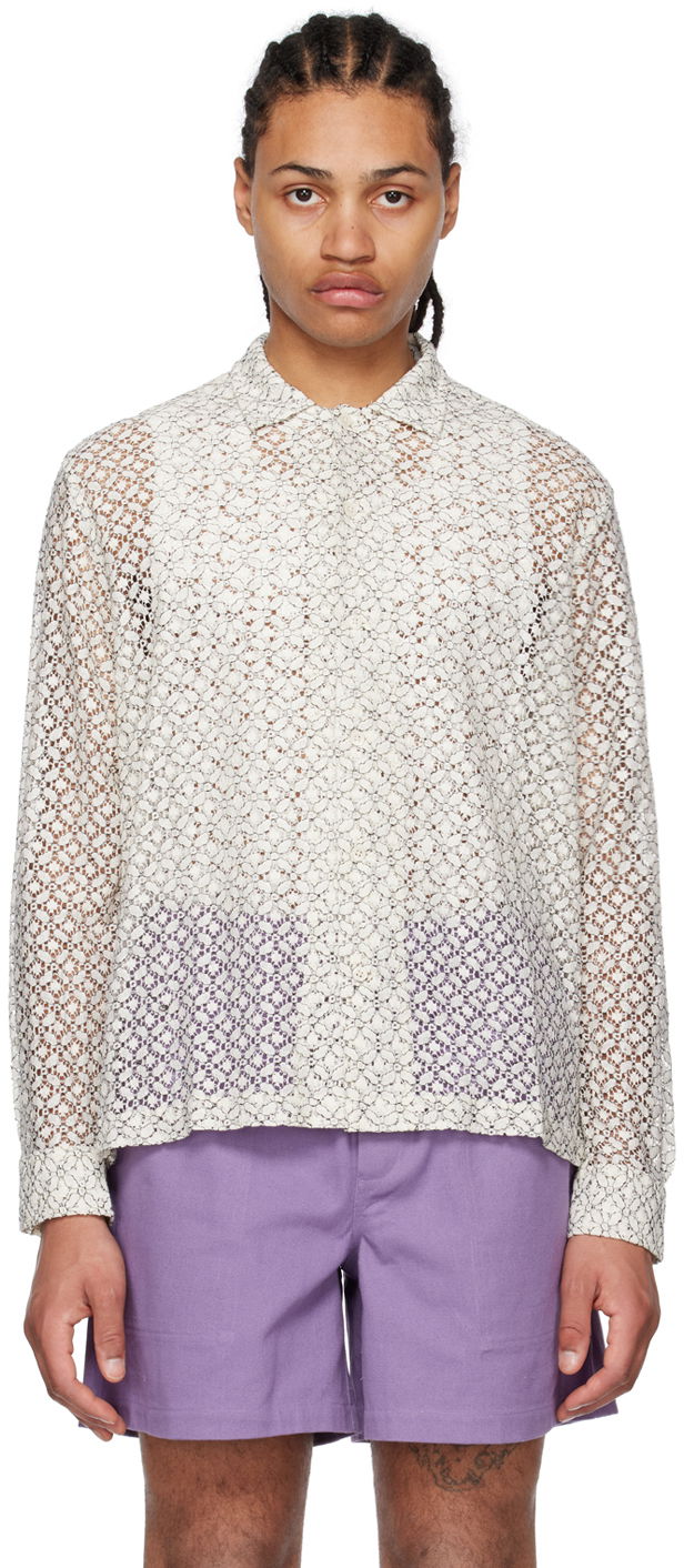Košeľa Bode Bode Petal Lace Shirt Biela | MRS23SH100