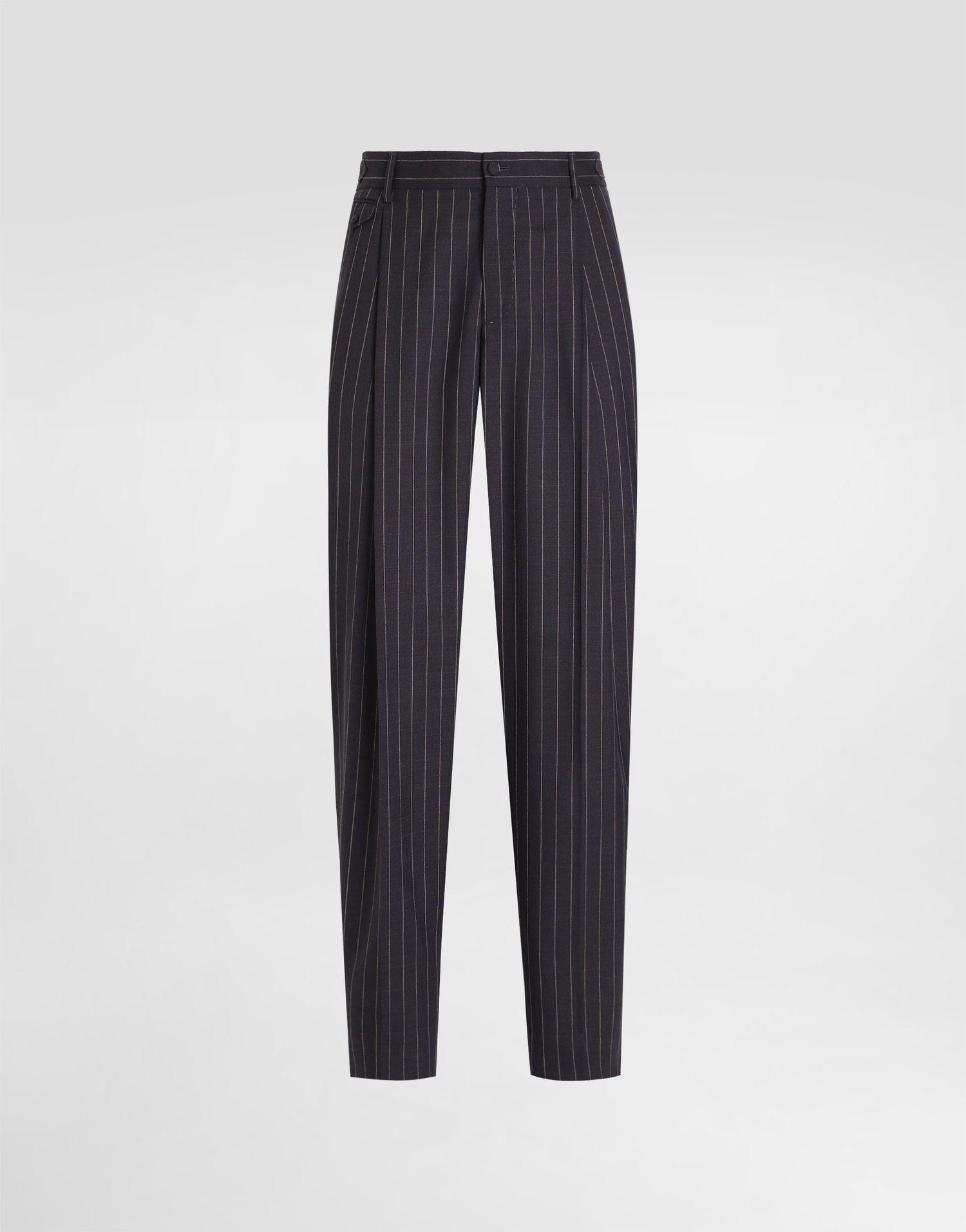 Nohavice Dolce & Gabbana Dolce & Gabbana Pinstripe Virgin Wool Trousers Man Collection Navy | GP1B9TFR23BS8052, 0