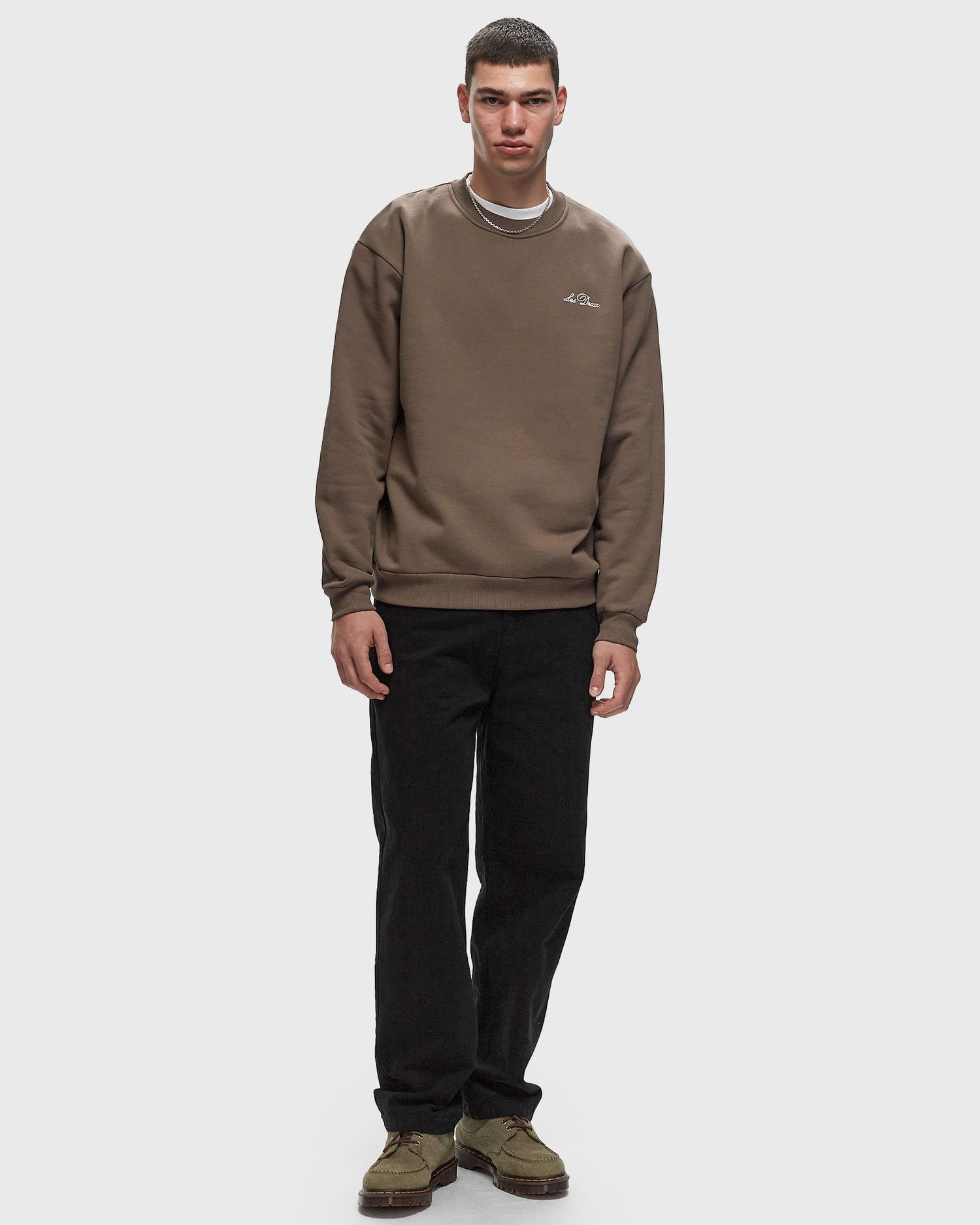 Mikina Les Deux Crew Sweatshirt Šedá | LDM200128-335218, 1