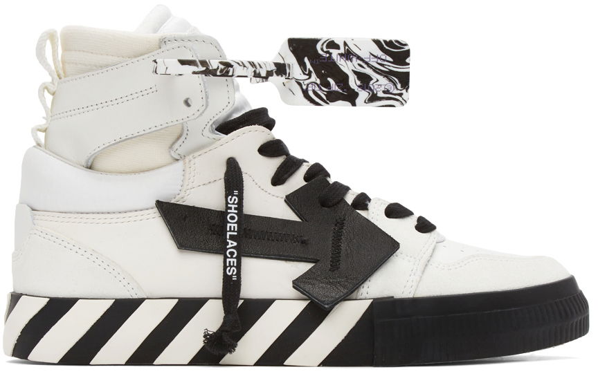 Tenisky a topánky Off-White High Top Vulcanized Leather Biela | OMIA225F21LEA0010110, 0