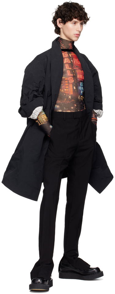 Tričko Jean Paul Gaultier Jean Paul Gaultier 'The Pigalle' Mesh Turtleneck Top Čierna | 24/30-F-TO206-T552-00301550, 4