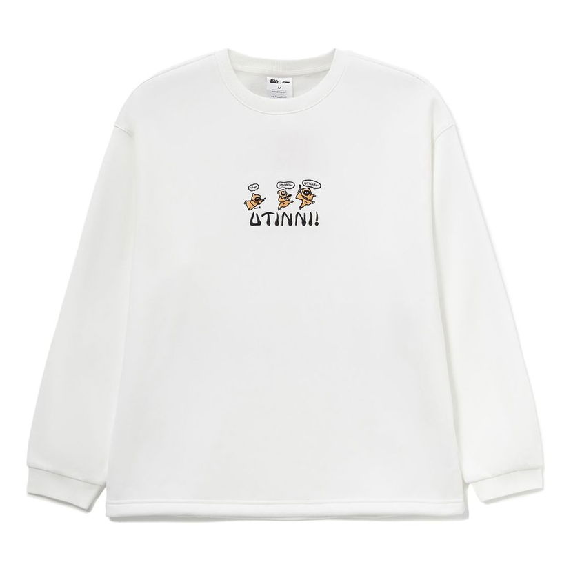 Mikina Li-Ning Graphic Sweatshirt Biela | AWDRG74-3