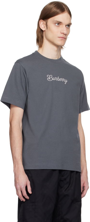 Tričko Burberry Burberry Surfer Knight Cotton T-Shirt Šedá | 8106230, 1