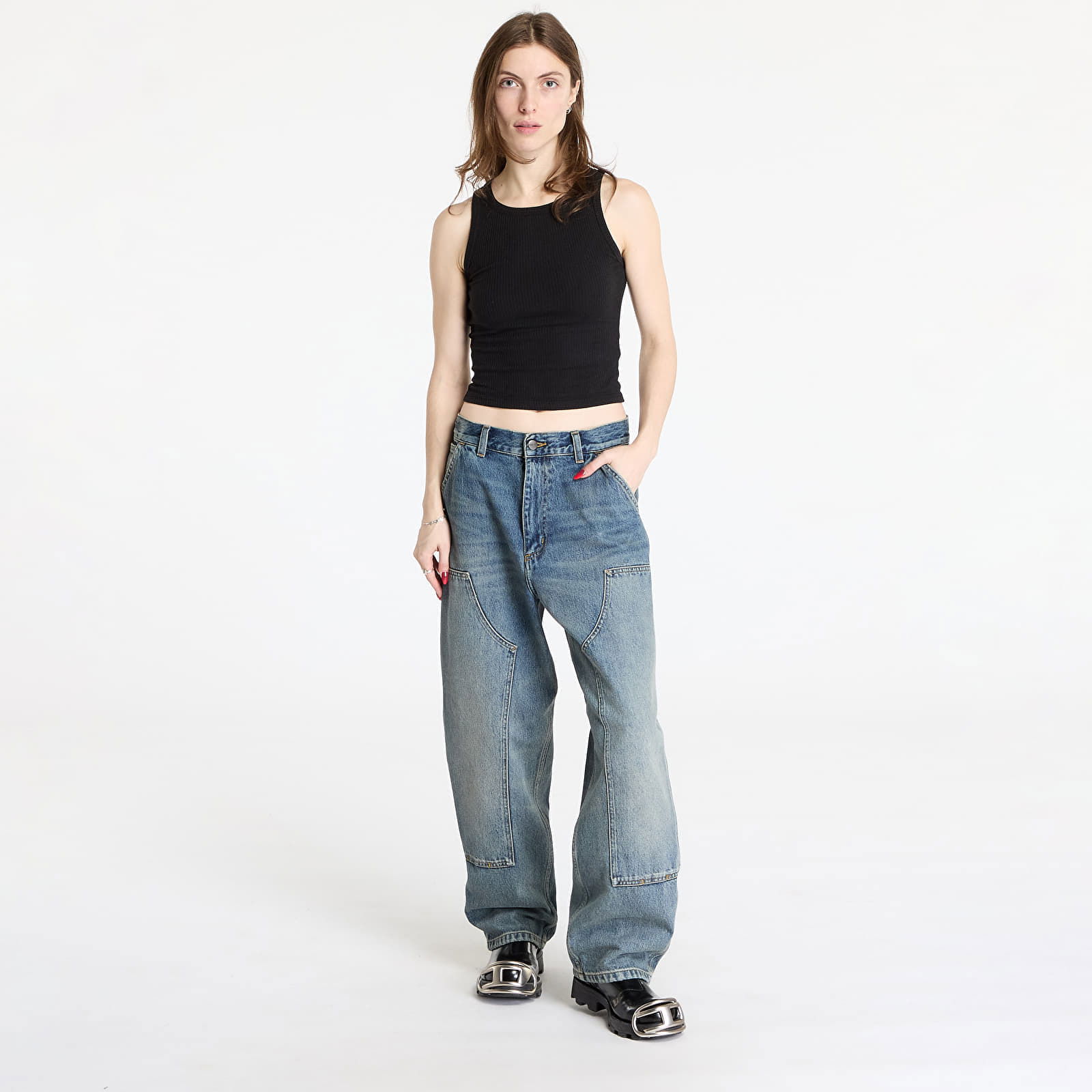 Double Knee Denim Pants